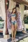 Quick drying silk slip printed diamond lattice bikini sun proof cardigan