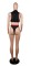 Sports triangle swimsuit with back strap and snap