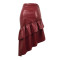 Fashion casual asymmetric PU leather Pinball skirt