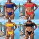 Solid split bikini
