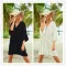 Bikini blouse with bamboo ruffles for holiday