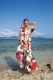 Flower and leaf beach smock suntan