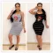 Printed Sexy Halter Dress