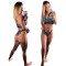 Two piece suit of personalized slim shorts printed swimsuit