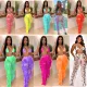 Sexy Women's Digital Printed Swimsuit Screen Two-piece Set