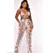 Sexy Women's Digital Printed Swimsuit Screen Two-piece Set