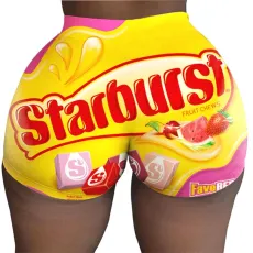 Sexy tight shorts Print Shorts Yoga Pants