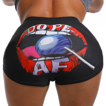 Sexy tight shorts Print Shorts Yoga Pants