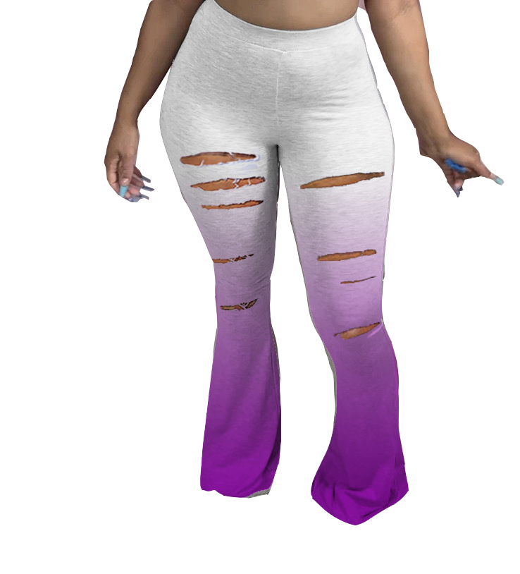 flower flared pants