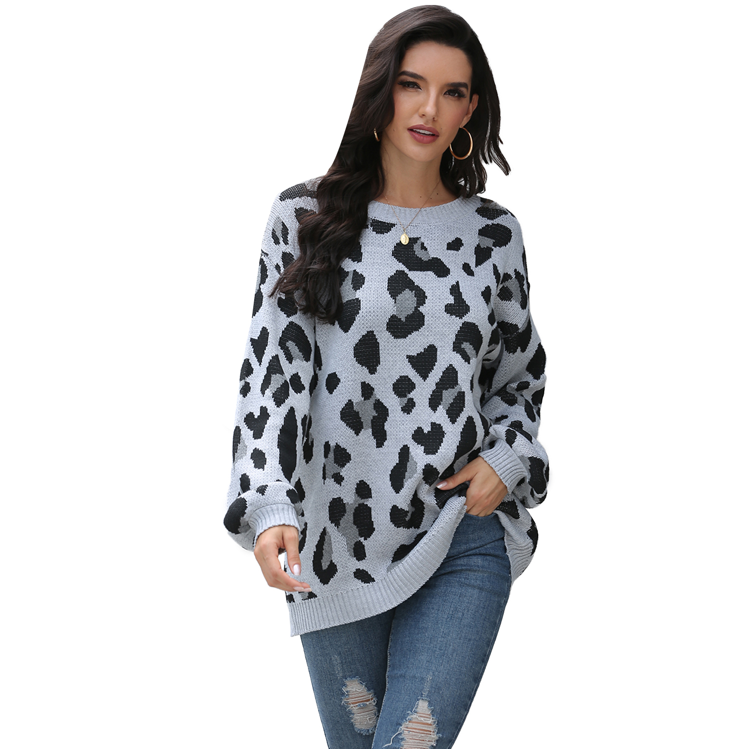 lovers and friends leopard sweater