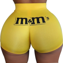Sexy tight shorts Print Shorts Yoga Pants