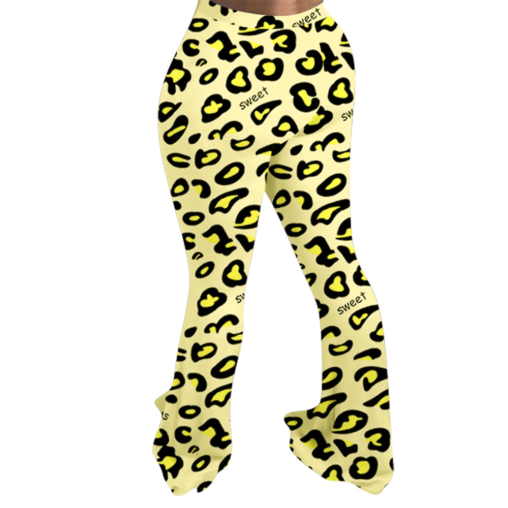 flared leopard print pants