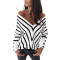 Striped V-neck T-shirt sweater