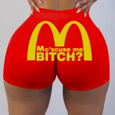 Sexy women's tight shorts Print Shorts Yoga Pants