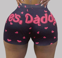 Sexy women's tight shorts Print Shorts Yoga Pants