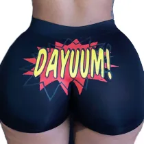 Sexy women's tight shorts Print Shorts Yoga Pants