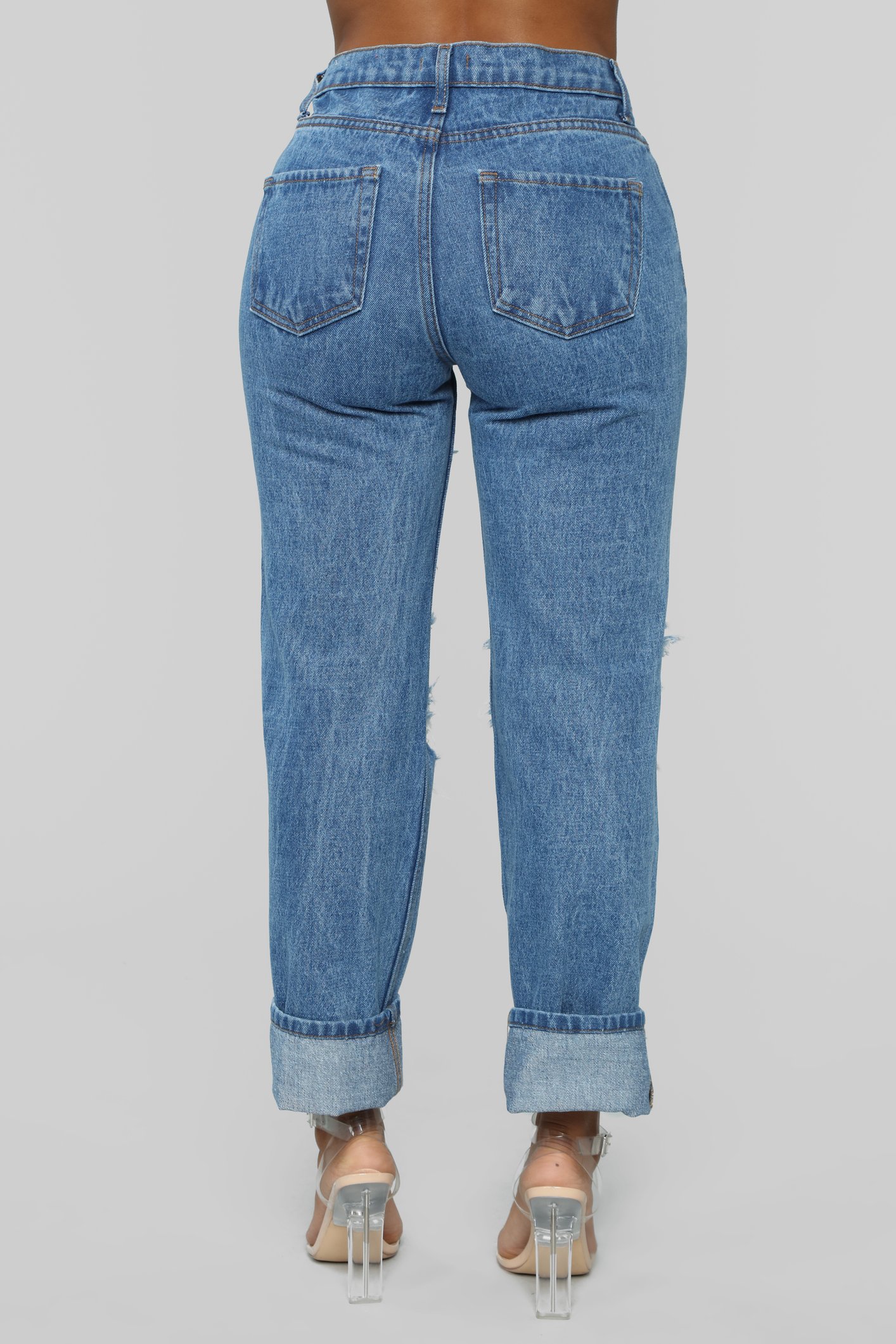 baggy jeans with holes in knees