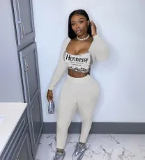 Two piece leisure sport print set