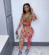 Two piece leisure sport print set
