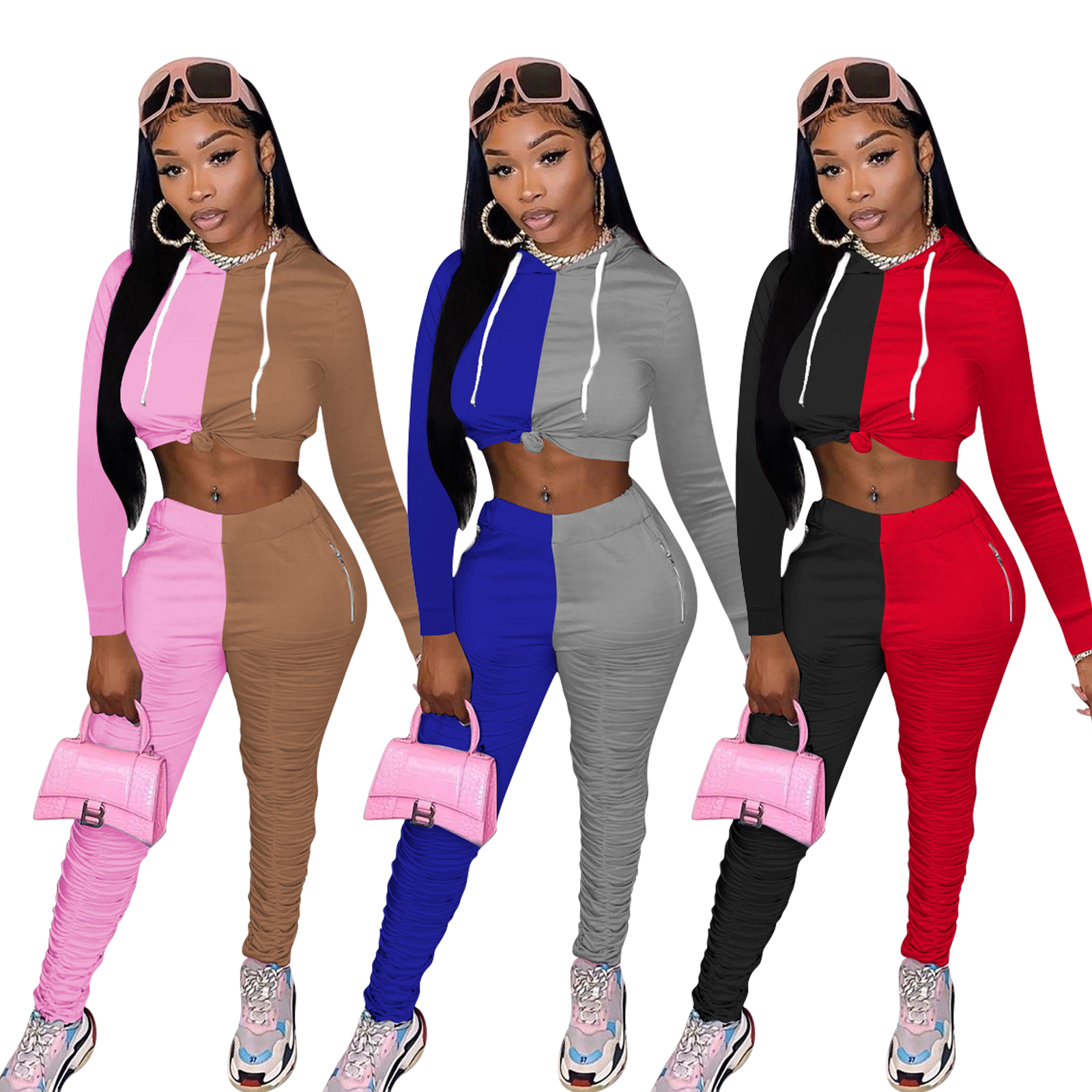 baby girl color block sweatpants