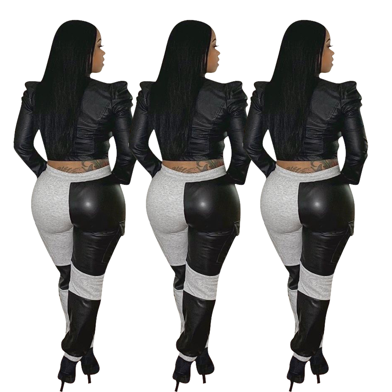 pants with white stitching