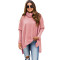 Fashion high collar solid color sweater top