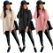 Fashion high collar solid color sweater top