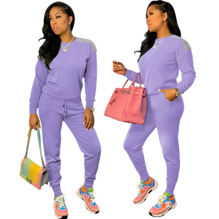 two piece diamond outfit