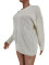 Pure white loose sweater