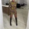 Fashion printed slim skirt