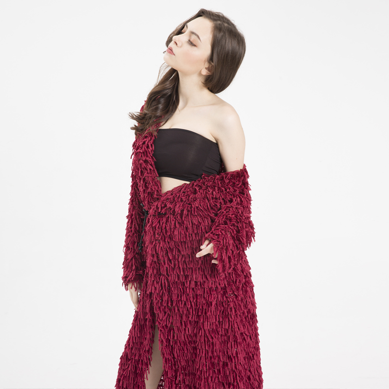 tassel cardigan sweater