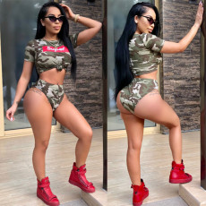 Two piece sexy camouflage swimsuit