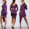 Sexy solid round neck dress