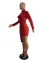 Sexy solid round neck dress