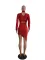 Sexy solid round neck dress