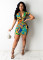 Fashion print totem personalized dress with side tie