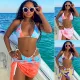 Sexy split Swimsuit Bikini three piece set