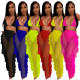 Solid mesh Pants Set with underwear