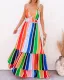 Sexy deep V sleeveless dress