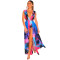 Fashion split V-neck printed Swimsuit Dress