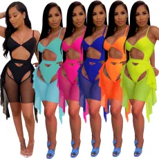 Sexy mesh bikini beach swimsuit