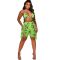 Two piece digital printing swimsuit with mesh (including underwear)