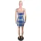 Fashion sexy casual print suspender dress
