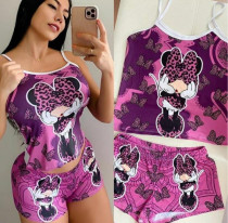 Sexy print suspender Yoga Pants Set