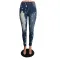 Fashion mid waist small foot pencil jeans