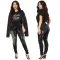 Fashion mid waist small foot pencil jeans
