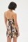 Digital print drawstring dress