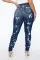 Fashion mid waist small foot pencil jeans