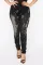 Fashion mid waist small foot pencil jeans