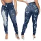 Fashion mid waist small foot pencil jeans